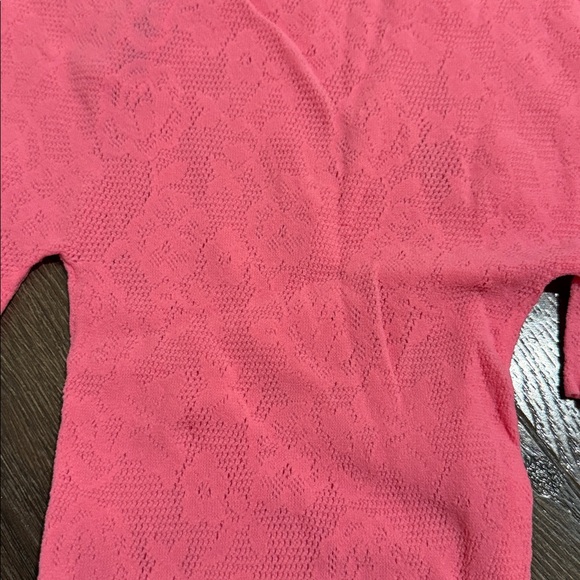 NWT Skims Knit Lace Cropped T-Shirt Azalea Pink XS - Picture 9 of 9